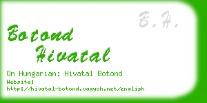 botond hivatal business card